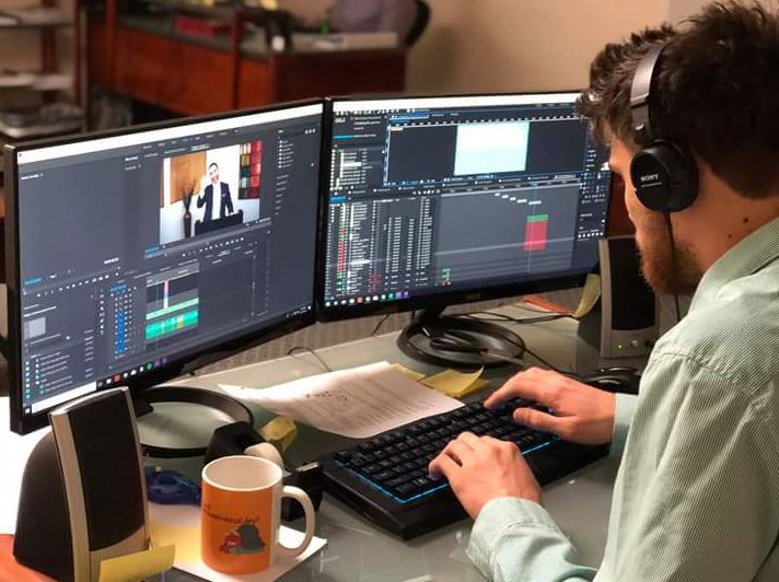 process of editing video